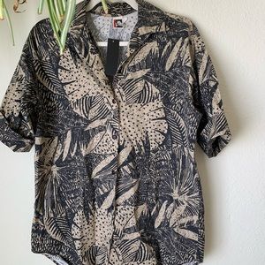 Vintage Tropical Print Top from IntentionallyBlank